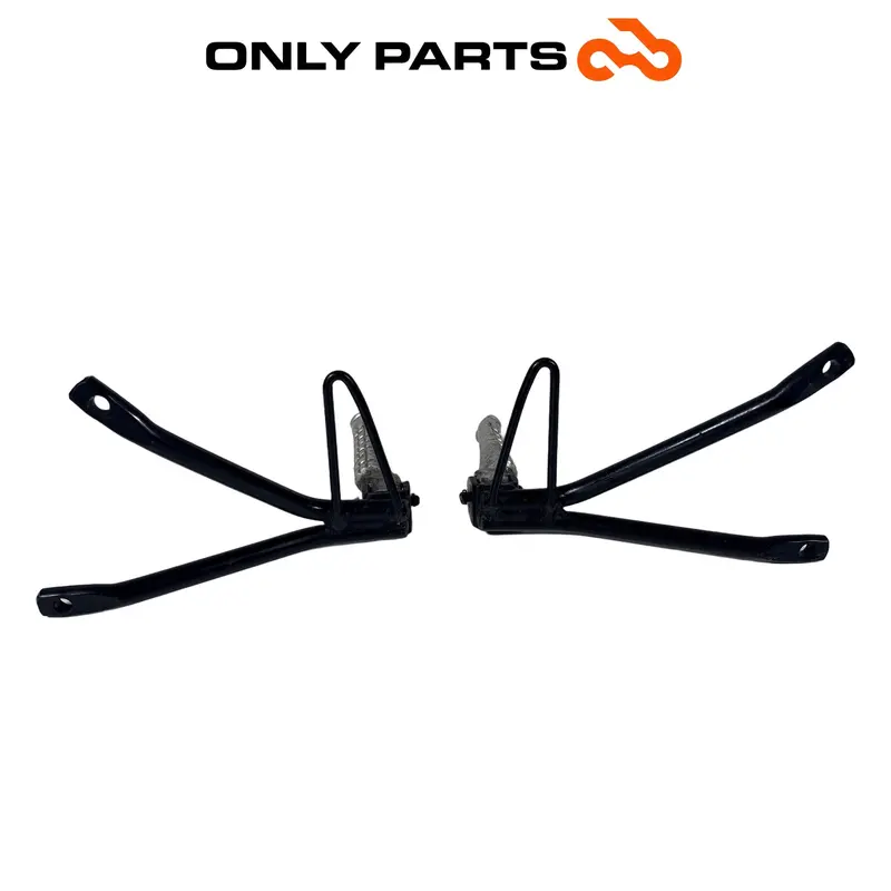 COPPIA PEDANE POGGIAPIEDI PASSEGGERO CON STAFFE TELAIO YAMAHA DT 125 2005 / PEGS — 5