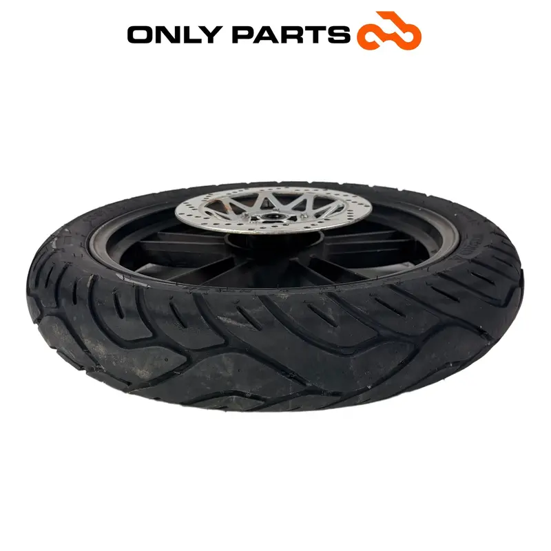 CERCHIO ANTERIORE RUOTA 16 + DISCO GARELLI XO 125 2010 FRONT WHEEL RIM ORIGINALE — 3
