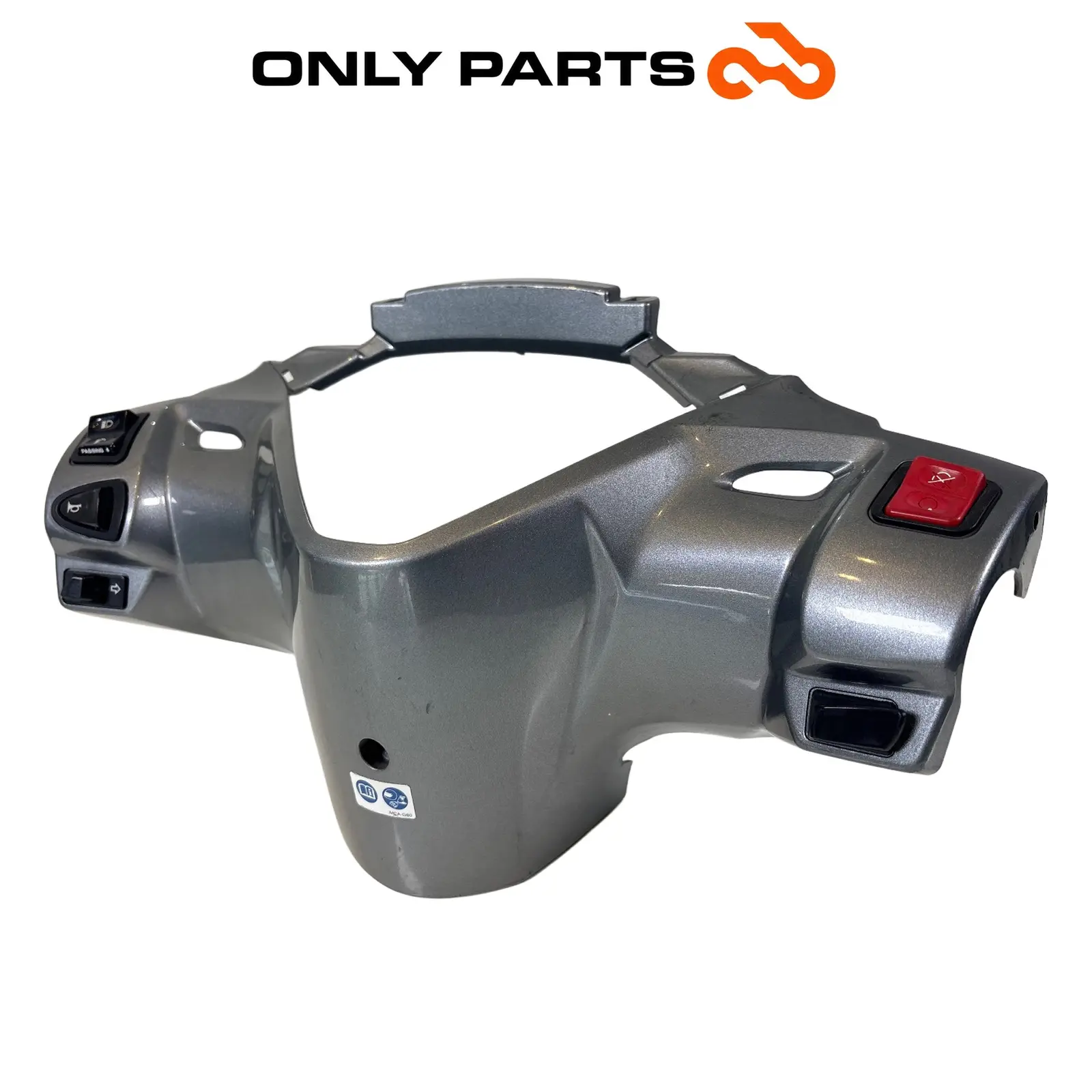 Coprimanubrio Posteriore Con Comandi Devioluci Honda SH 300 2011 53206-KTW-B000 Honda SH 300cc 2011 Grigio usato — foto reale 2