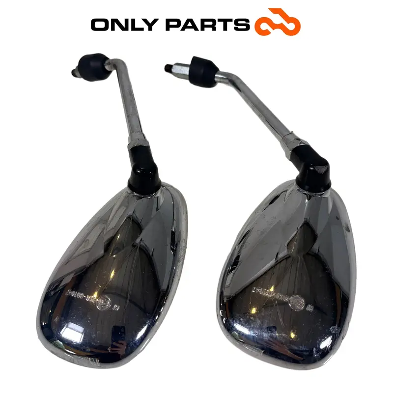 COPPIA SPECCHIETTI RETROVISORI CROMATI ORIGINALI PIAGGIO BEVERLY 300 2010 MIRROR — 3