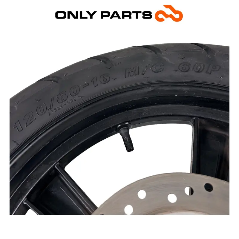 CERCHIO POSTERIORE RUOTA 16 + DISCO GARELLI XO 125 2010 REAR WHEEL RIM ORIGINALE — 5