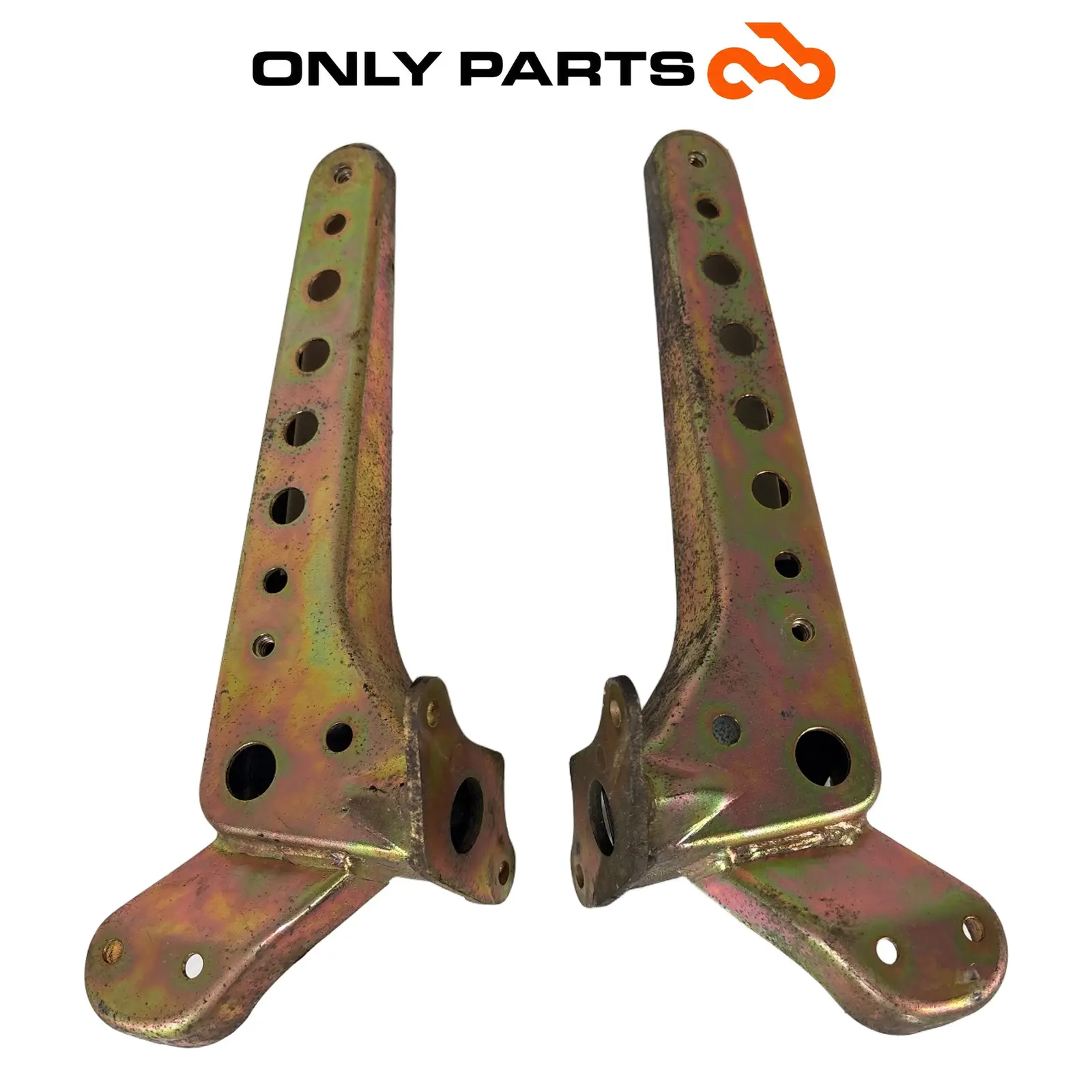 coppia staffe supporto pedana Suzuki Burgman 400cc 2004 Grigio usato — foto reale 3