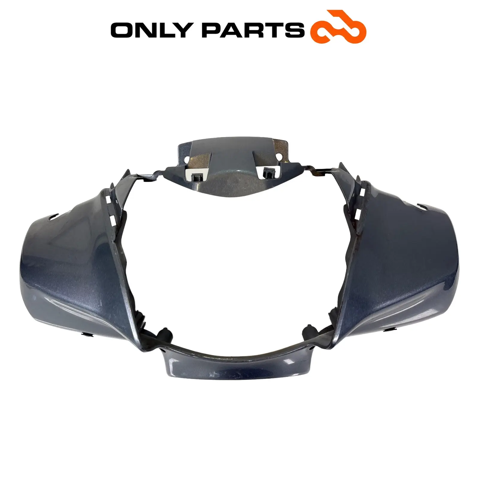 Coprimanubrio Anteriore Grigio Honda SH 300 2011 OEM 53205-KTW-B000 Handle Cover Honda SH 300cc 2011 Grigio usato — foto reale 3