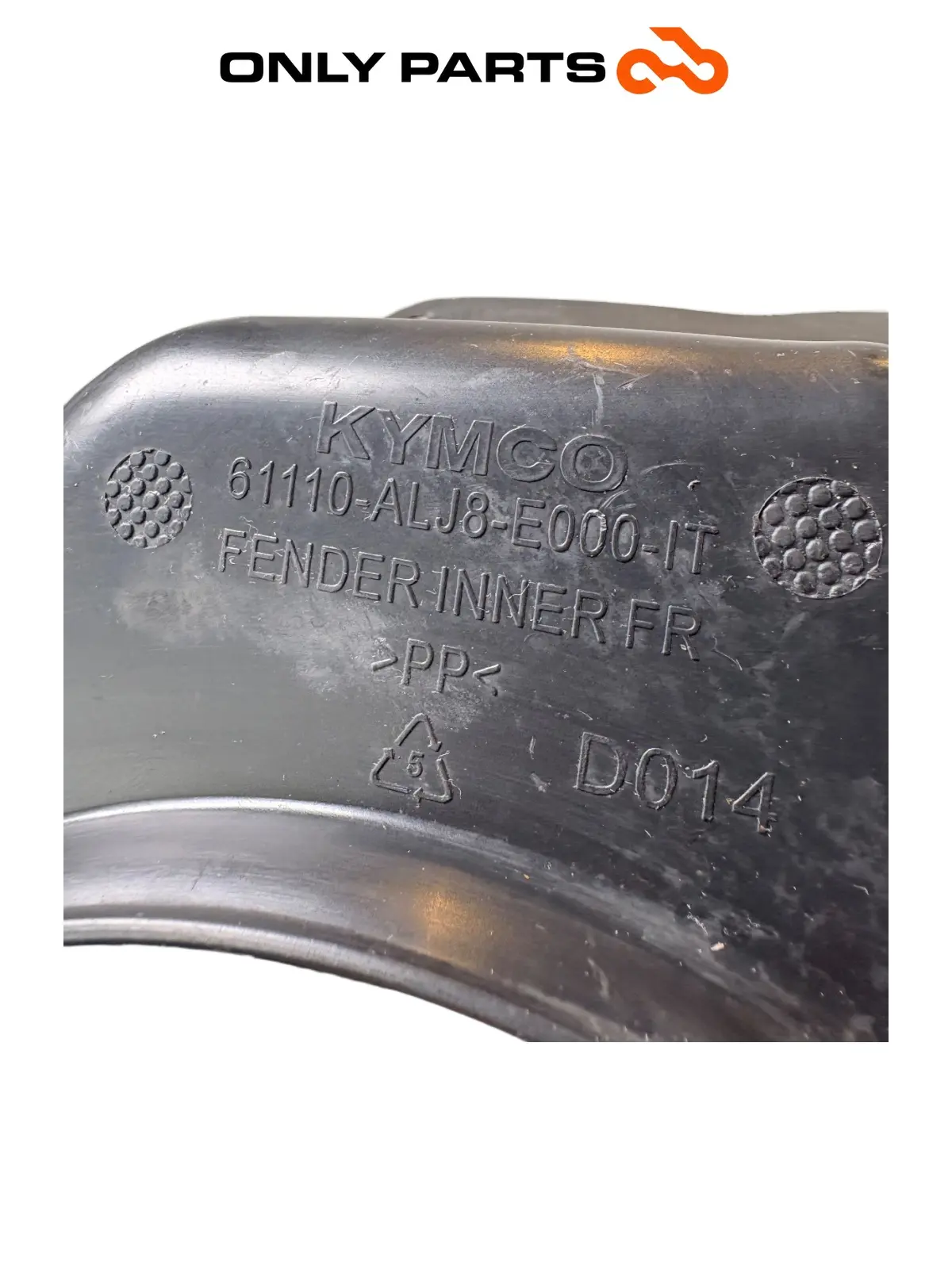 PARAFANGO INTERNO ANTERIORE KYMCO AGILITY R16+ 125 2015 61110-ALJ8-E000 INNER FENDER Kymco Agility R16+ 125cc 2015 Nero usato — foto reale 7