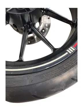 Used COMPLETE REAR WHEEL RIM + DISC AND TYRE KTM DUKE 200CC 2012 KTM Duke 200cc 2012 Arancione — real photo 13