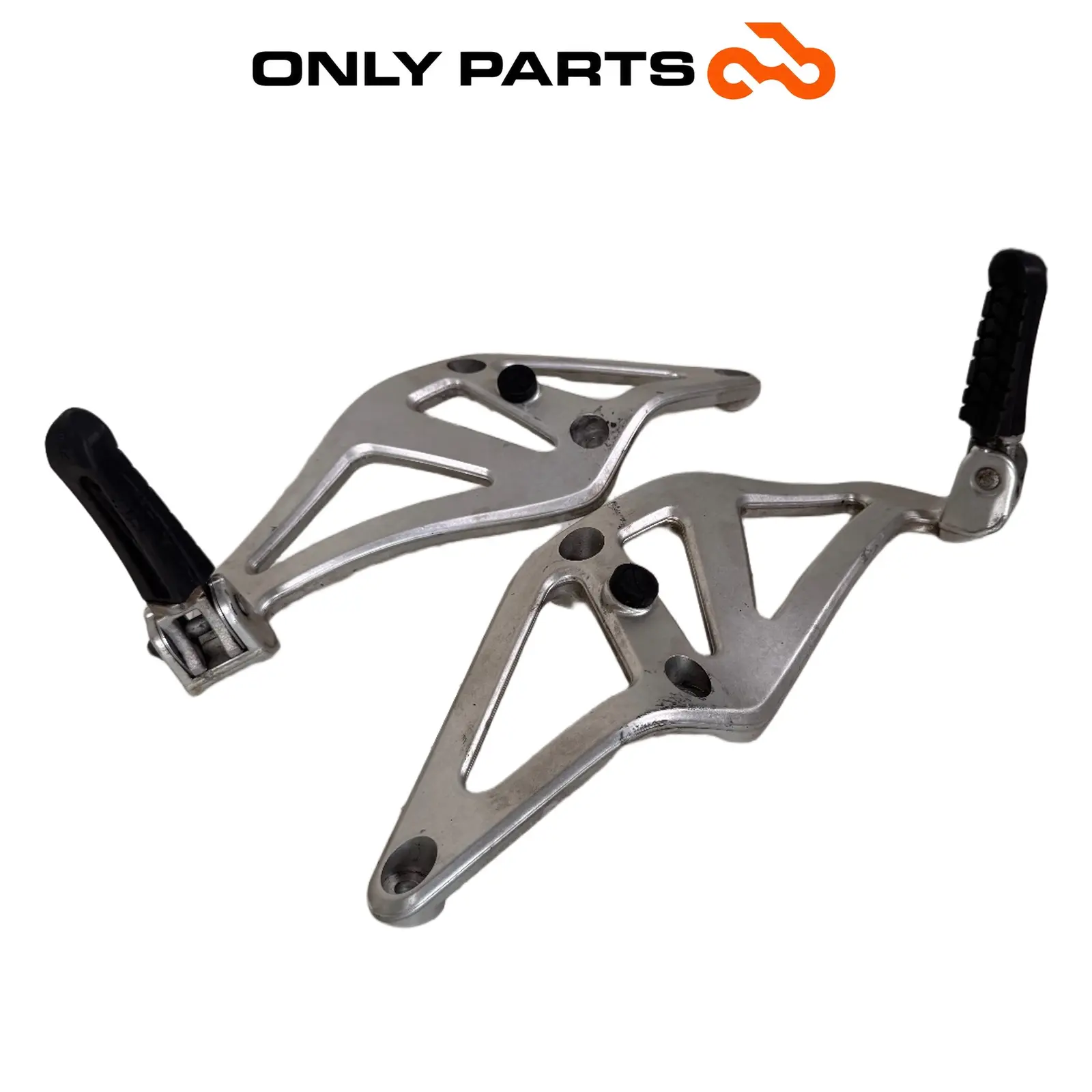 Coppia pedane passeggero KTM Super Duke 990cc 2006 Nero/Arancione usato — foto reale 5