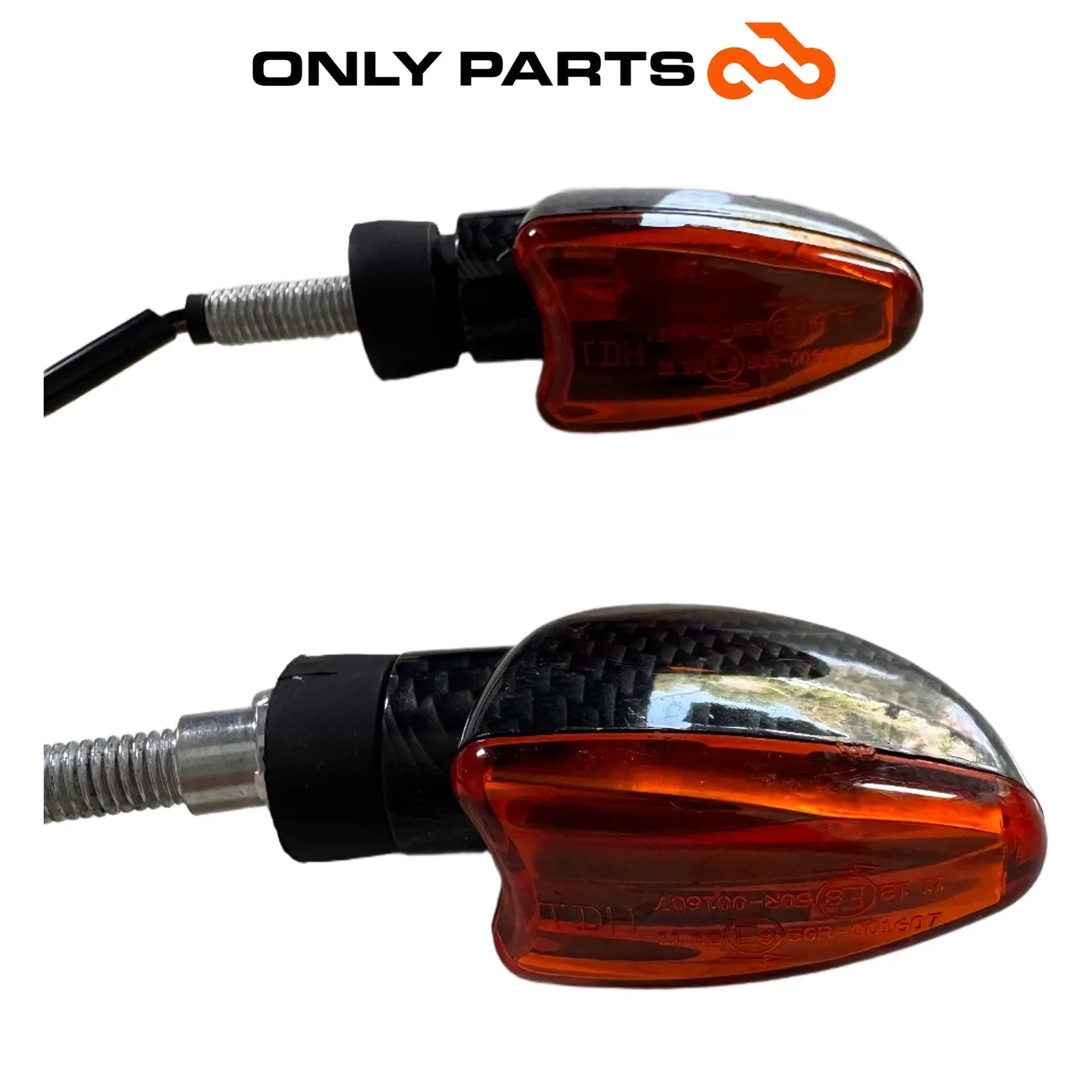 Coppia frecce anteriori KTM Super Duke 990cc 2006 Nero/Arancione usato — foto reale 5
