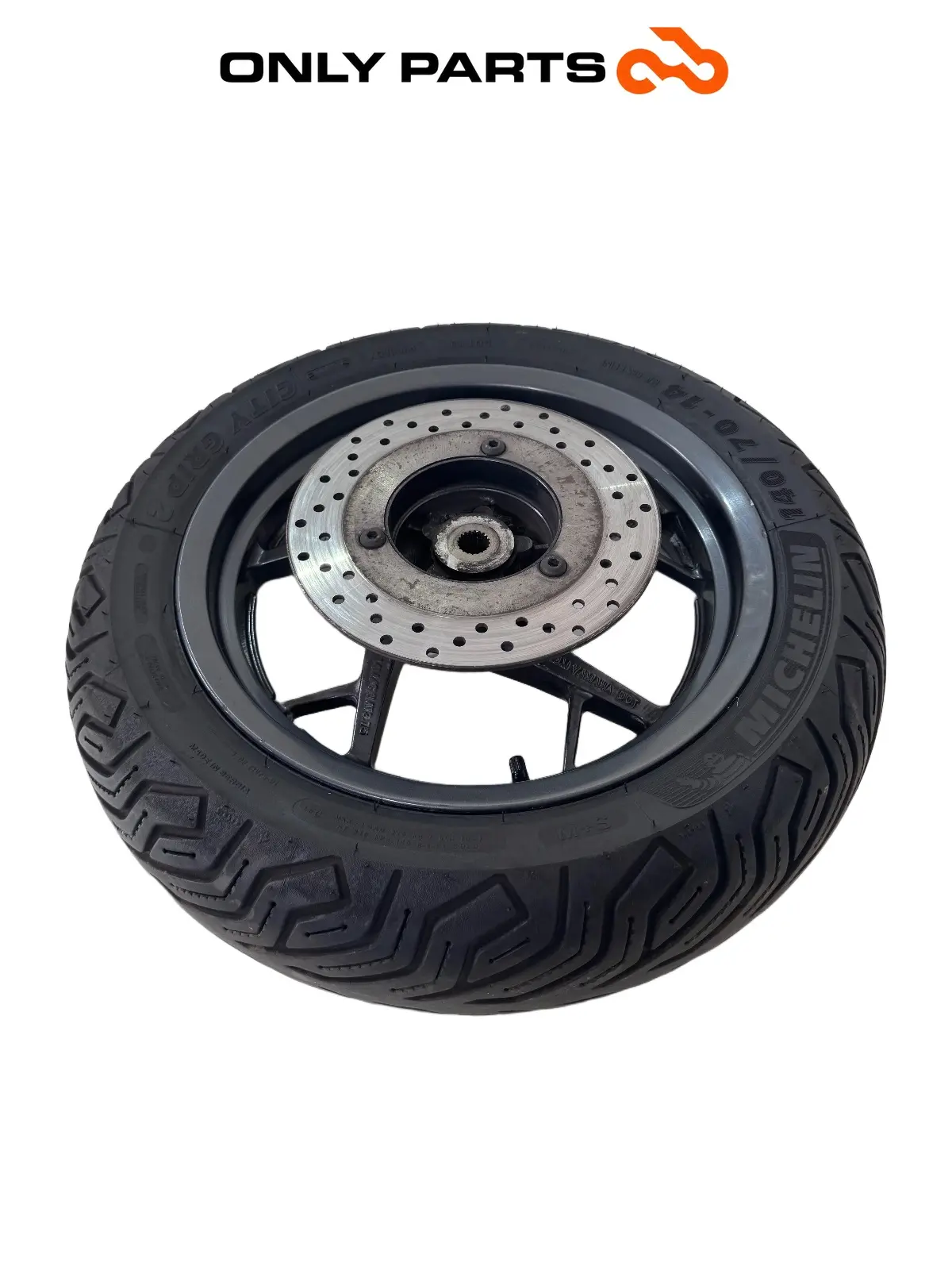 Cerchio posteriore completo disco abs Yamaha X-max 125cc 2014 Grigio opaco usato — foto reale 3