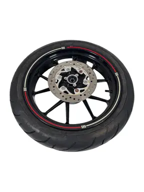 Used COMPLETE REAR WHEEL RIM + DISC AND TYRE KTM DUKE 200CC 2012 KTM Duke 200cc 2012 Arancione — real photo 1