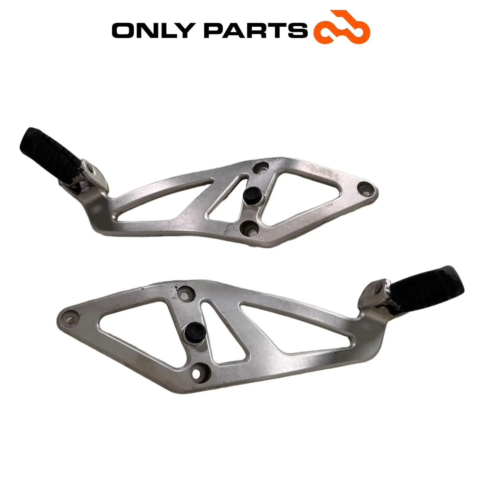 Coppia pedane passeggero KTM Super Duke 990cc 2006 Nero/Arancione usato — foto reale 3