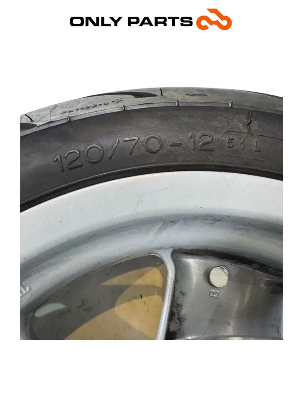 CERCHIO RUOTA ANTERIORE GRIGIO + DISCO FRENO MBK SKYLINER 125 1999 / FRONT WHEEL — 5