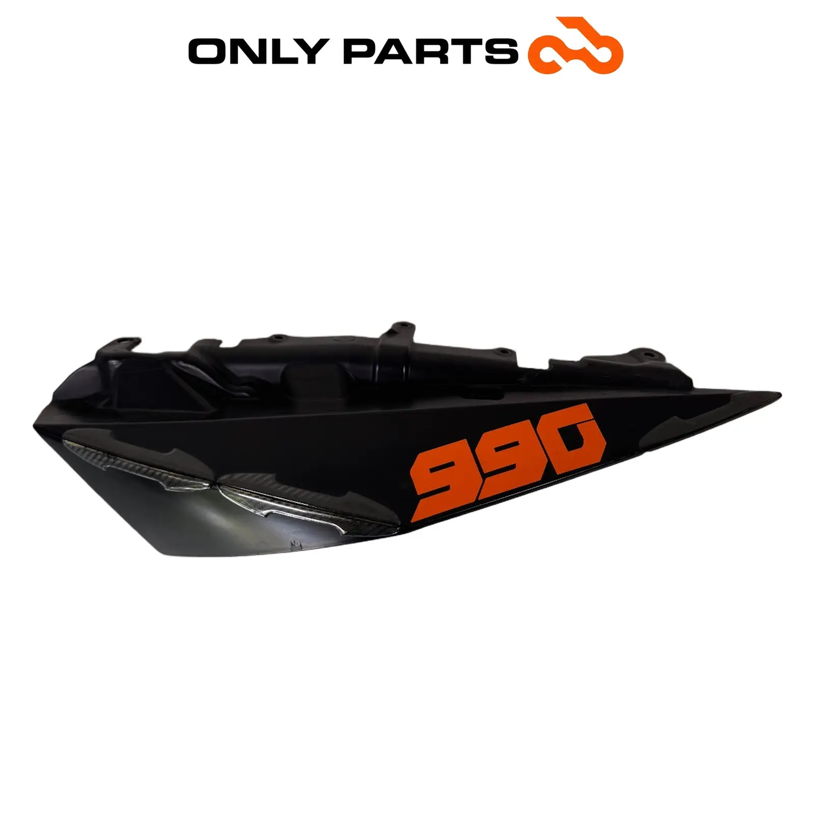 Fianchetto posteriore SX KTM Super Duke 990cc 2006 Nero/Arancione usato — foto reale 8