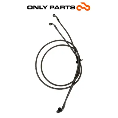 Coppia tubi freno anteriori in treccia Quadro 350 S 2013 Nero usato — foto reale 2