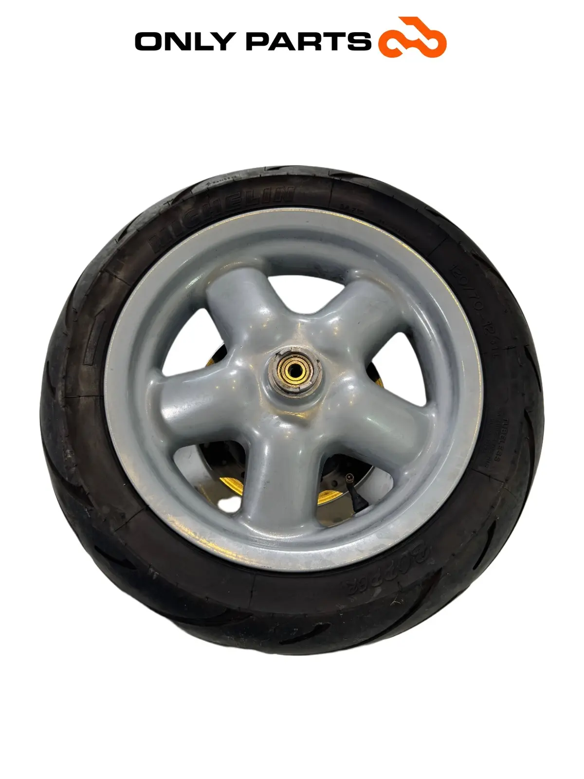 cerchio anteriore + disco freno Mbk Skyliner 125cc 1999 Blu usato — foto reale 11