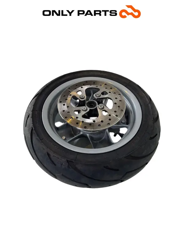 CERCHIO RUOTA ANTERIORE GRIGIO + DISCO FRENO MBK SKYLINER 125 1999 / FRONT WHEEL — 4