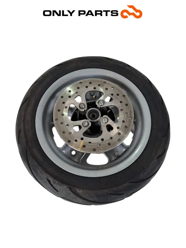 CERCHIO RUOTA ANTERIORE GRIGIO + DISCO FRENO MBK SKYLINER 125 1999 / FRONT WHEEL — 2