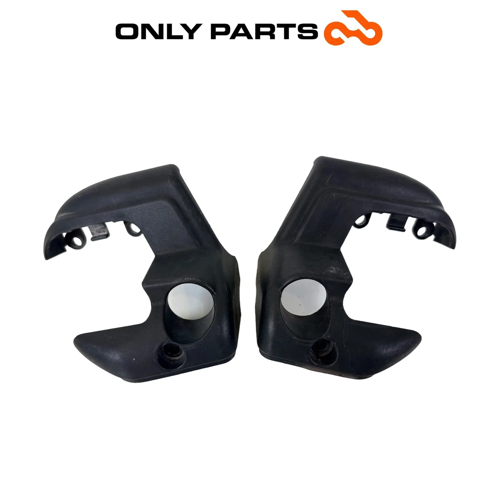 Coppia cover plastica 851810/11 Aprilia Scarabeo 300cc 2010 Bianco usato — foto reale 1