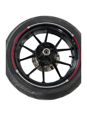 Used COMPLETE REAR WHEEL RIM + DISC AND TYRE KTM DUKE 200CC 2012 KTM Duke 200cc 2012 Arancione — real photo 10