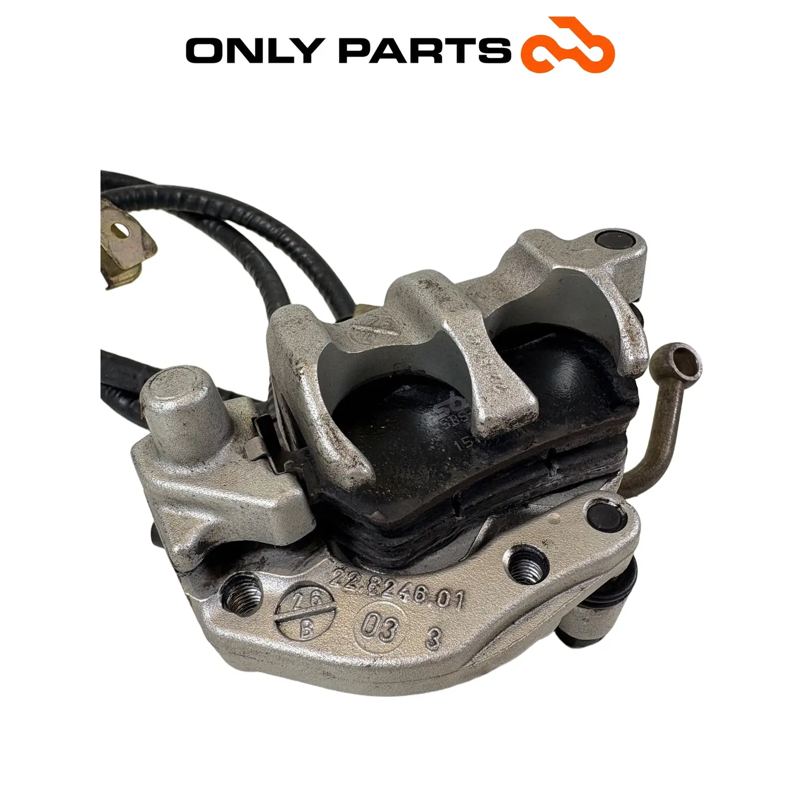 pinza freno anteriore + tubo freno Yamaha XC Versity 300cc 2004 Nero usato — foto reale 8