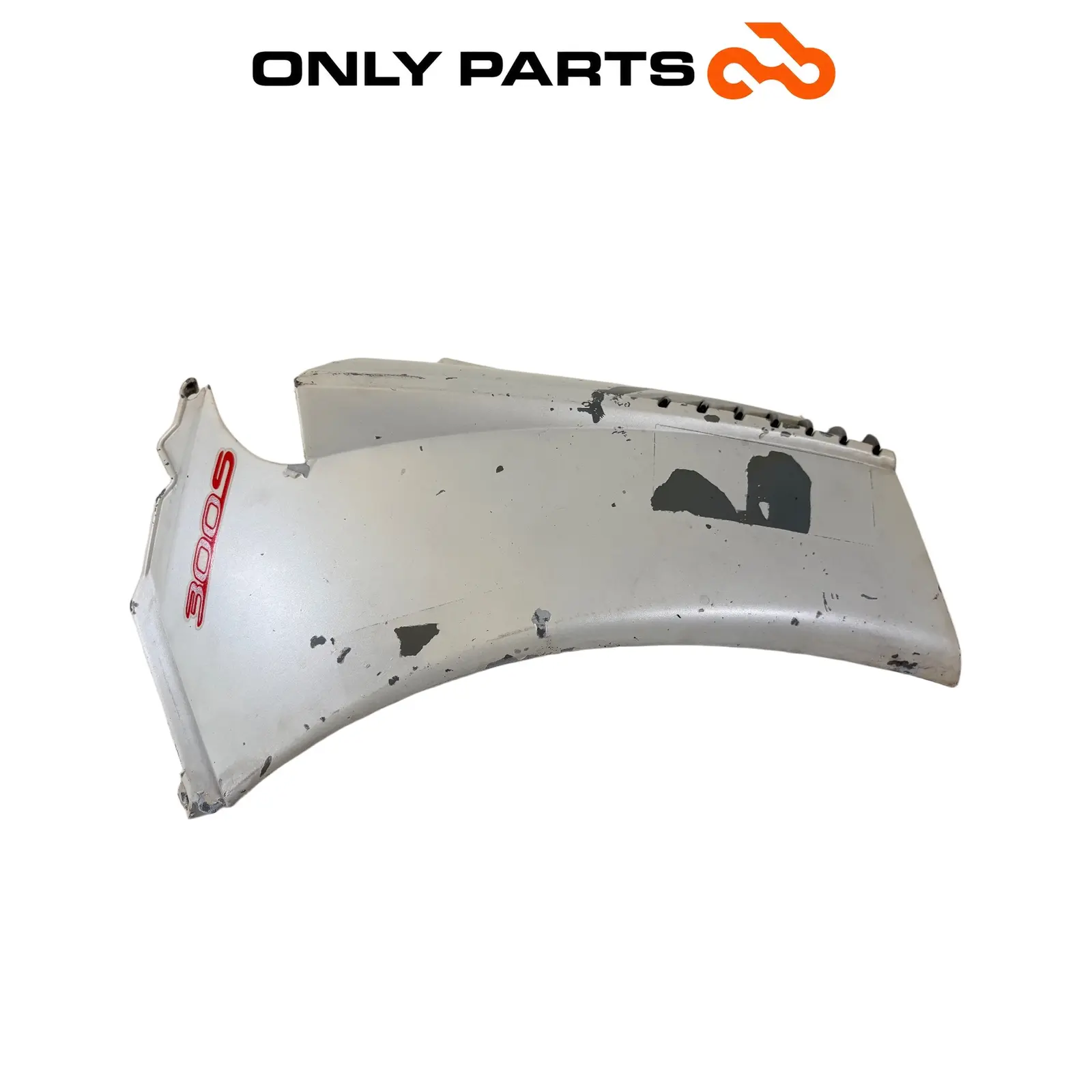 Carena fiancata anteriore SX Aprilia Scarabeo 300cc 2010 Bianco usato — foto reale 2