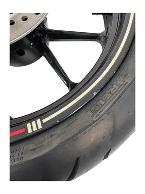 Used COMPLETE REAR WHEEL RIM + DISC AND TYRE KTM DUKE 200CC 2012 KTM Duke 200cc 2012 Arancione — real photo 8