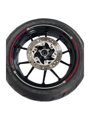 Used COMPLETE REAR WHEEL RIM + DISC AND TYRE KTM DUKE 200CC 2012 KTM Duke 200cc 2012 Arancione — real photo 5