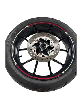 Used COMPLETE REAR WHEEL RIM + DISC AND TYRE KTM DUKE 200CC 2012 KTM Duke 200cc 2012 Arancione — real photo 4