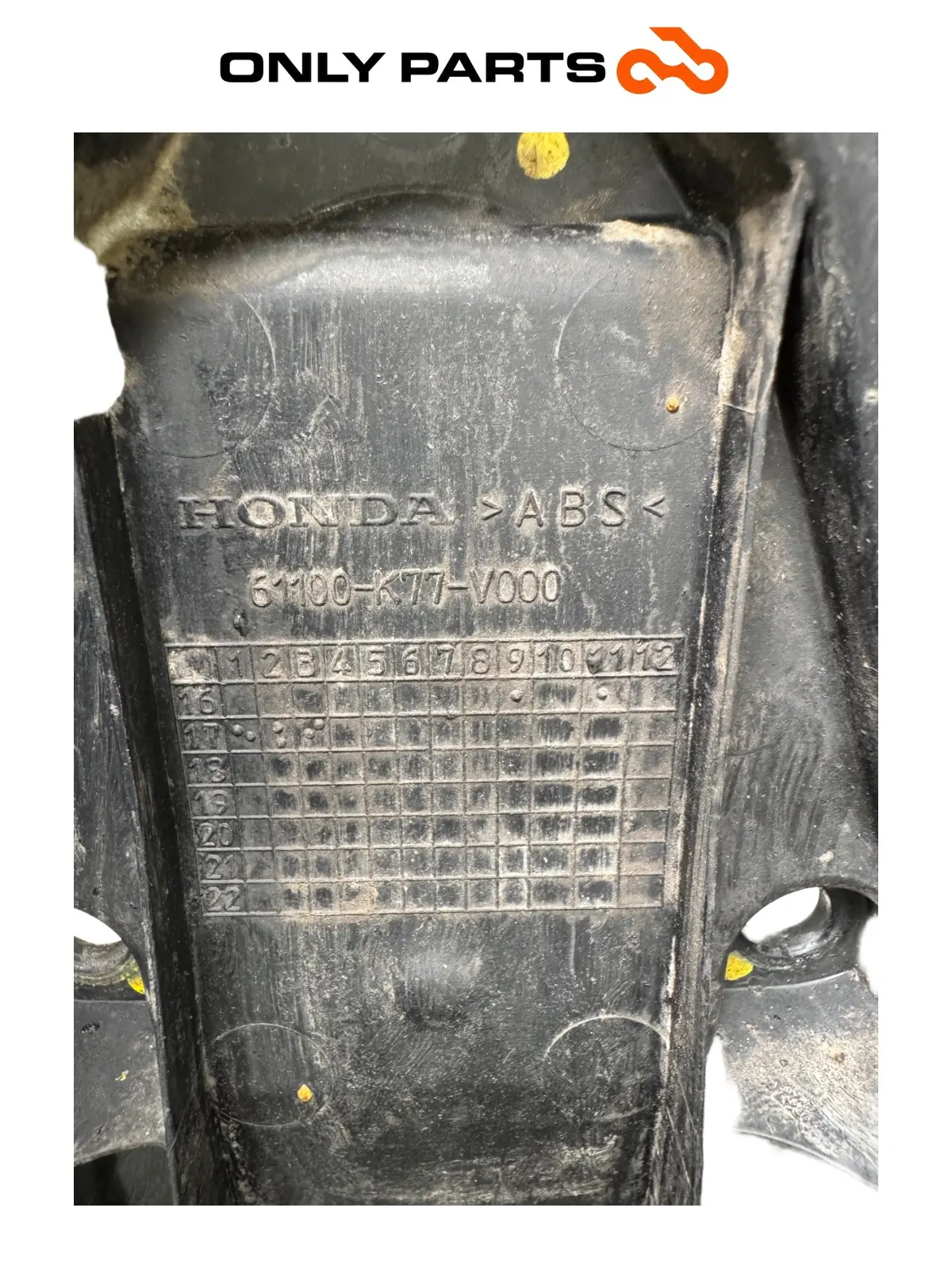 Used FRONT MUDGUARD FENDER HONDA SH 150 i 2017 OEM 61100-K77-V000 Honda SH 150cc 2017 Nero — real photo 10