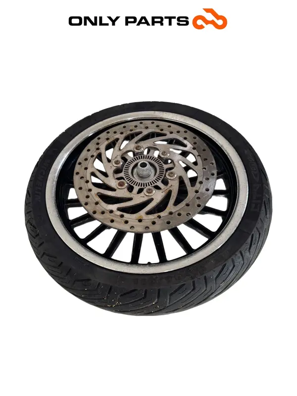 CERCHIO RUOTA ANTERIORE + DISCO ABS PIAGGIO BEVERLY POLICE 300 2018 FRONT WHEEL — 4