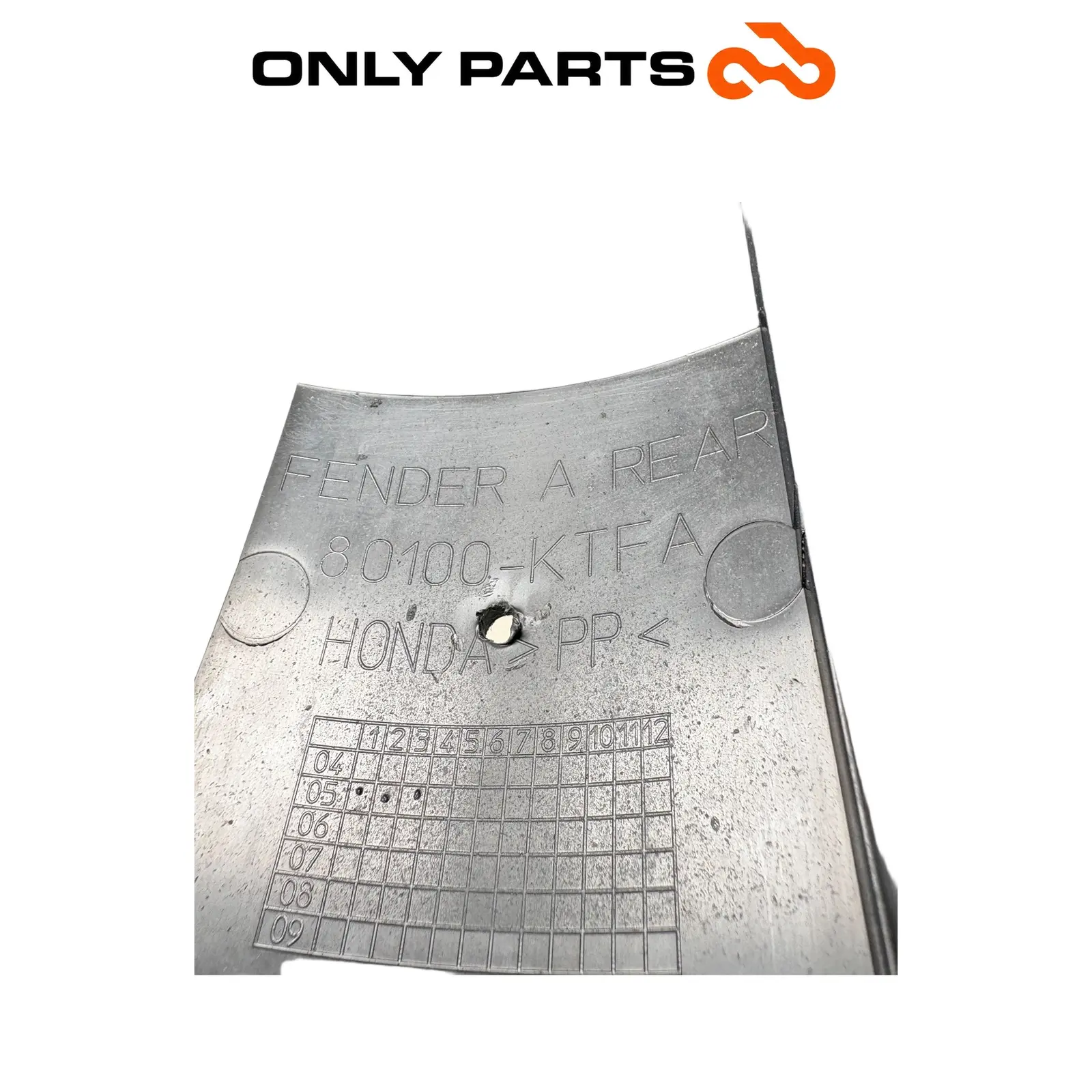 parafango posteriore Honda Sh 150cc 2008 Grigio usato — foto reale 11