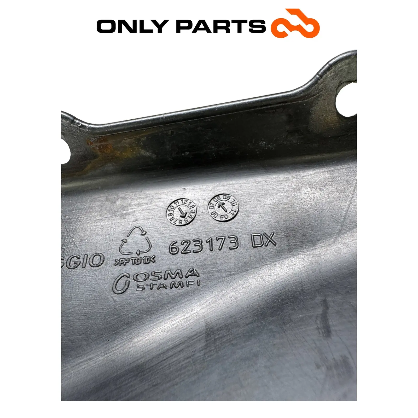 Coppia coperture cerniere DX + SX 623172 Piaggio MP3 250cc 2009 Grigio usato — foto reale 10