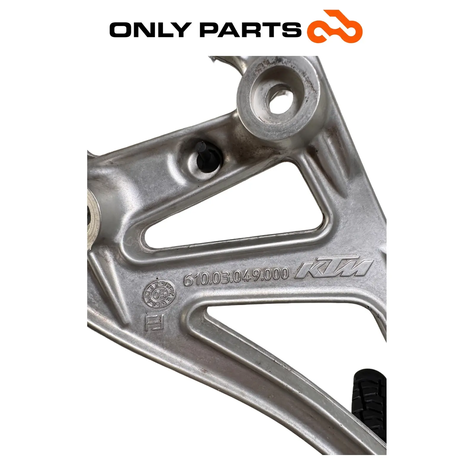 Coppia pedane passeggero KTM Super Duke 990cc 2006 Nero/Arancione usato — foto reale 9