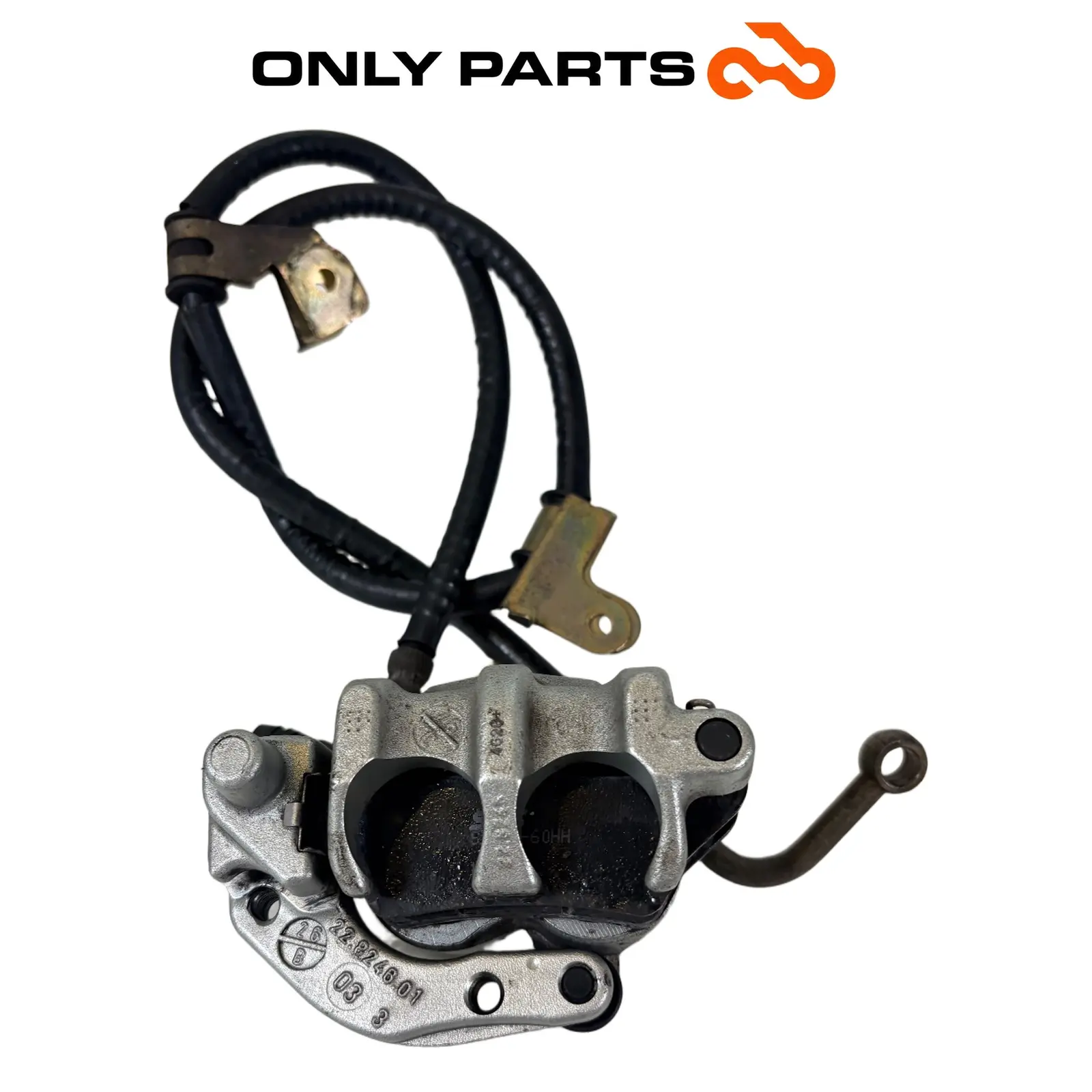 pinza freno anteriore + tubo freno Yamaha XC Versity 300cc 2004 Nero usato — foto reale 6