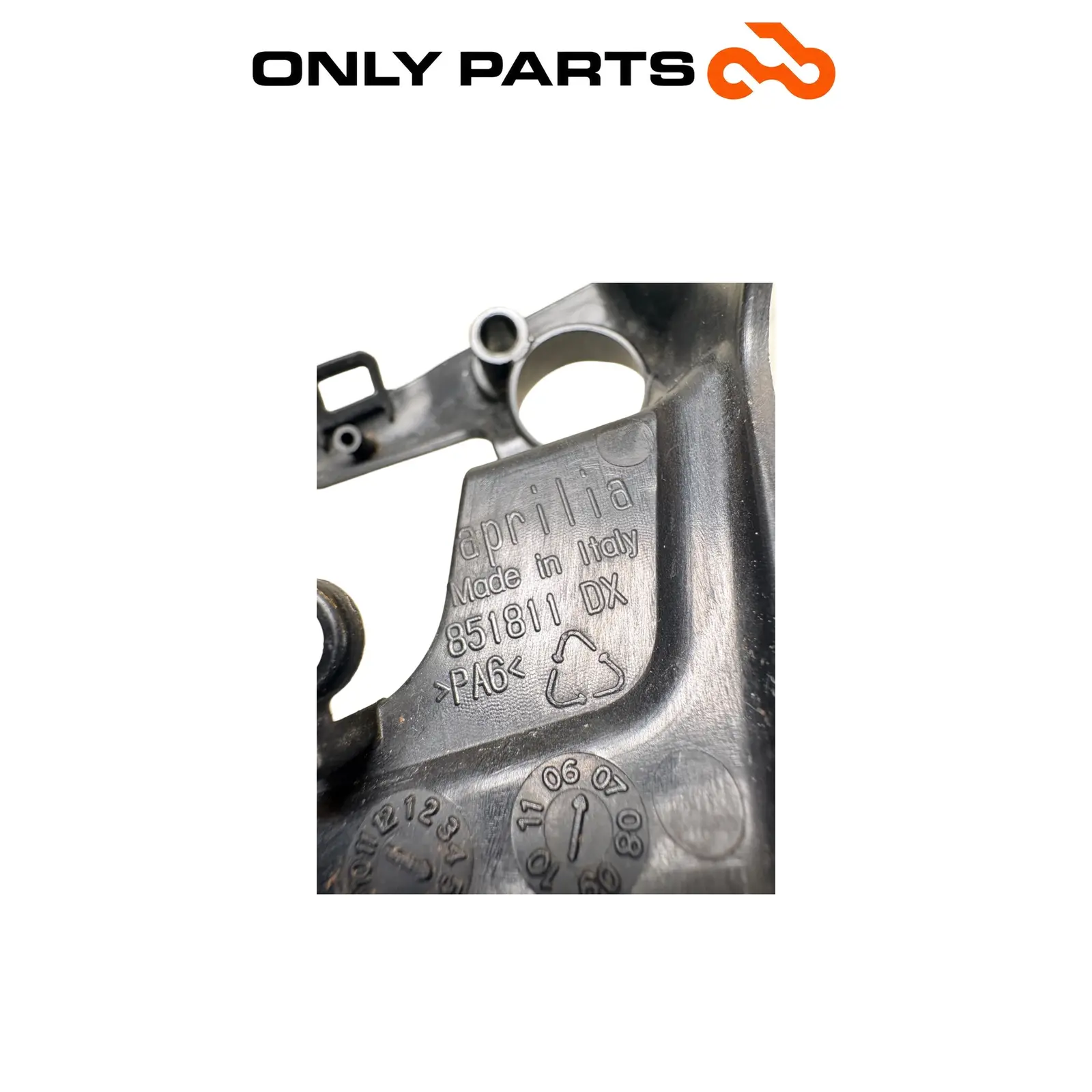 Coppia cover plastica 851810/11 Aprilia Scarabeo 300cc 2010 Bianco usato — foto reale 9