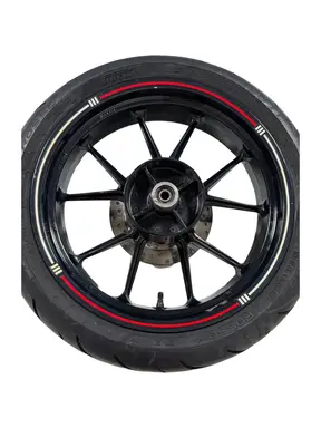 Used COMPLETE REAR WHEEL RIM + DISC AND TYRE KTM DUKE 200CC 2012 KTM Duke 200cc 2012 Arancione — real photo 11