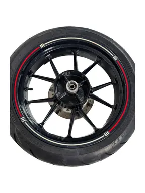Used COMPLETE REAR WHEEL RIM + DISC AND TYRE KTM DUKE 200CC 2012 KTM Duke 200cc 2012 Arancione — real photo 12